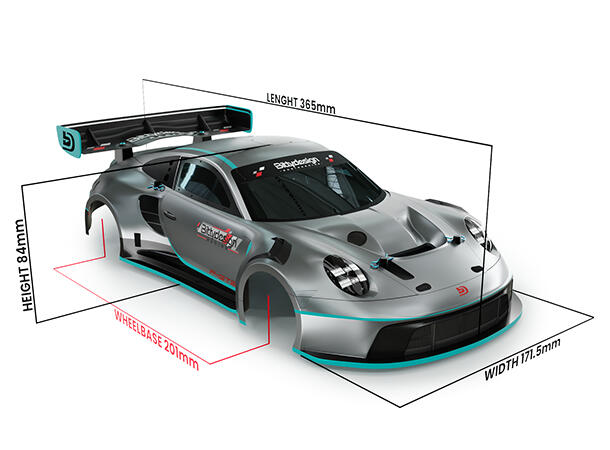 Bittydesign Karosseri GT12 Body P-GT3R § 1/12 GT   Ulakkert