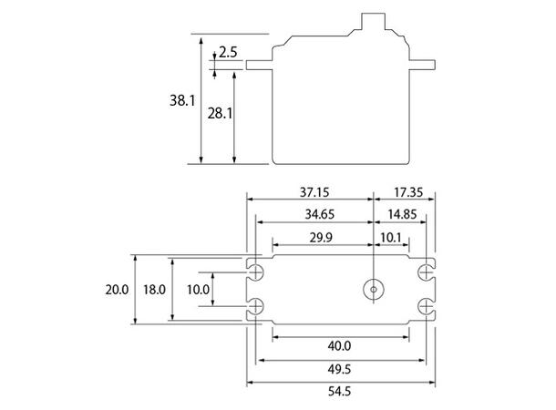 Futaba servo S-C300 0,12s/9,6kg   43g  S-Bus