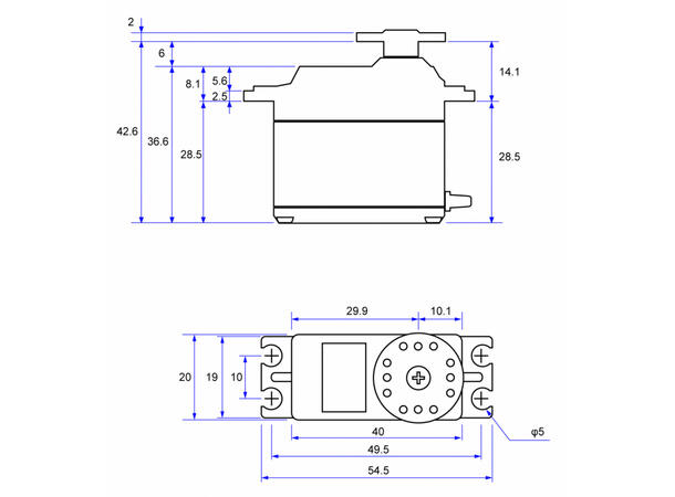 Futaba servo S-C401(ERP) 0,09s/13,8kg   43g  S-Bus