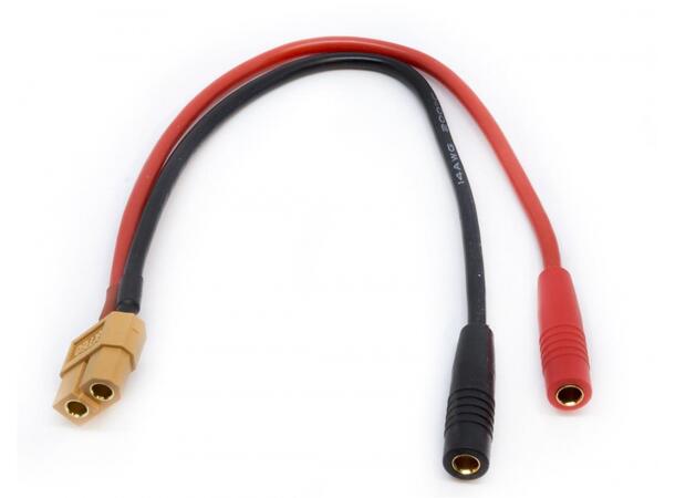 Overgang - 4mm Banan til XT60 Bronto  4mm Banan til XT60