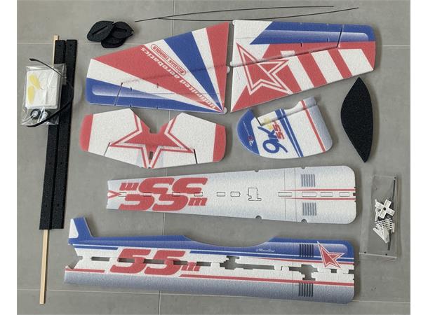 RCF Backyard Yak 55 EPP Blue/Red Scheme V.spenn: 80cm