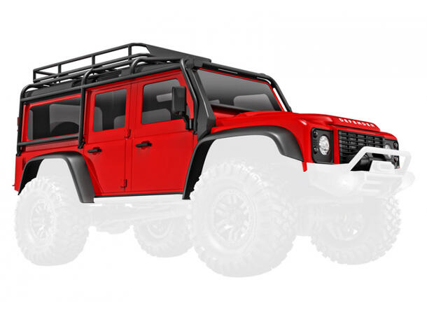 Traxxas Body TRX-4M Land Rover Defender Red Complete