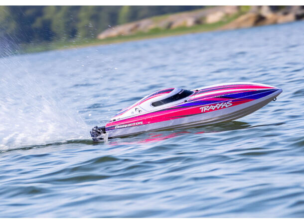 Traxxas Disruptor selvrettende båt 660mm   u/batt lader Rosa