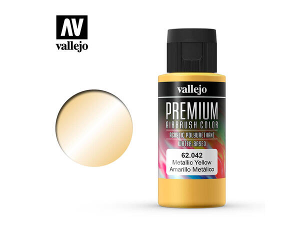 Vallejo Metallic gul Akryl maling 60ml Metallic gul for Airbrush