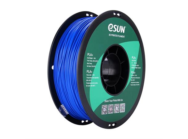 eSUN PLA+ 1.75mm 1kg - Blue Blå 3D printer filament