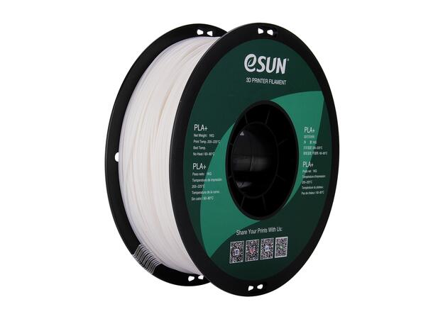 eSUN PLA+ 1.75mm 1kg - White Hvit