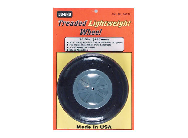 Dubro Hjul 127mm  5" 1stk § Lettvektshjul